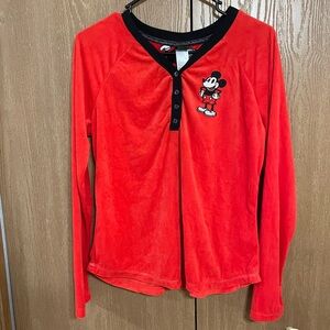 Disney Mickey Mouse Fuzzy Pajama Long Sleeve